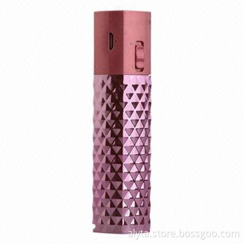 Lipstick-shaped Mobile Power Bank for iPod with LED Torch Light, 2,000mAh Capacity